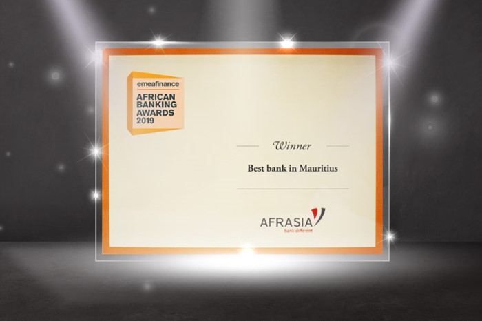 AfrAsia Bank wins for the third year in a row the Best Bank in Mauritius award