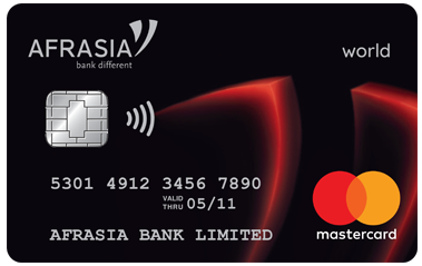 Carte de crédit World Mastercard - AfrAsia Bank Mauritius