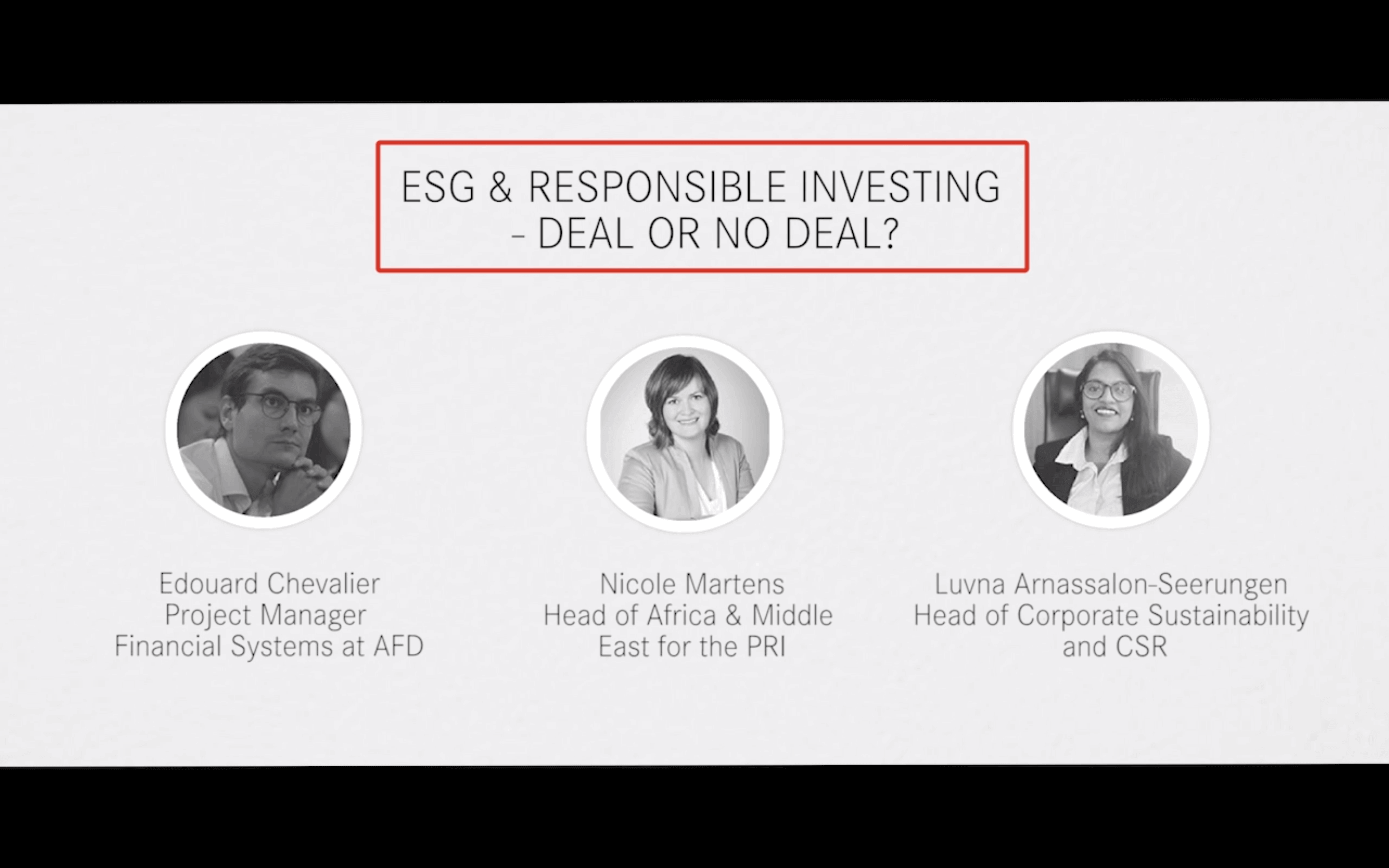 20 min with AfrAsia - Environment, Social & Governance (ESG) and Responsible Investments
